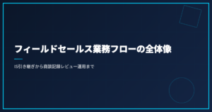 フィールドセールス業務フローの全体像｜IS引き継ぎから商談記録レビュー運用まで